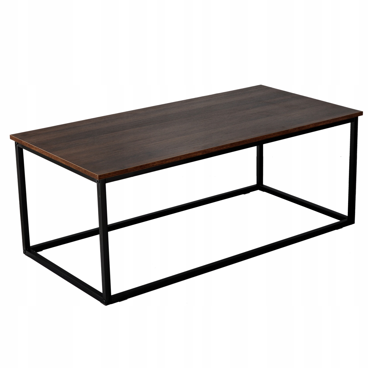 Konferenčný stolík obdĺžnikový 110 x 55 x 43 cm čierny, odtiene hnedej, štýl Loft