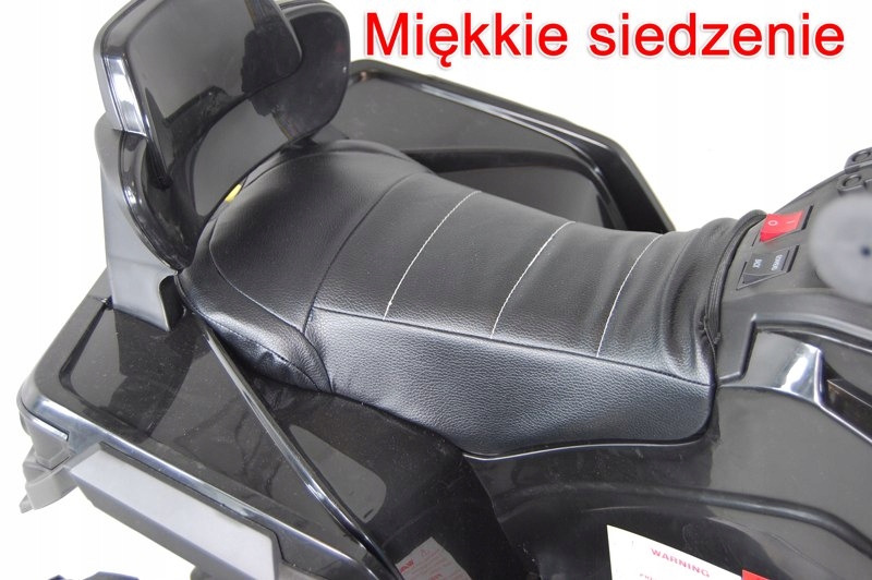 DUŻY QUAD 2x45W MIĘKKIE SIEDZENIE, NA OGROMNYCH PI Długość pojazdu 100 cm