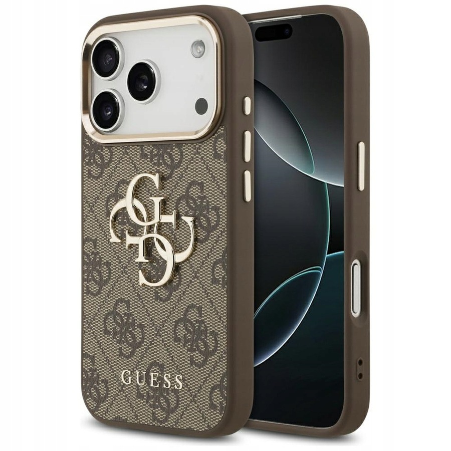 Pouzdro Guess 4G Big 4G Classic Logo pro iPhone 17 Pro, bronzově zlaté