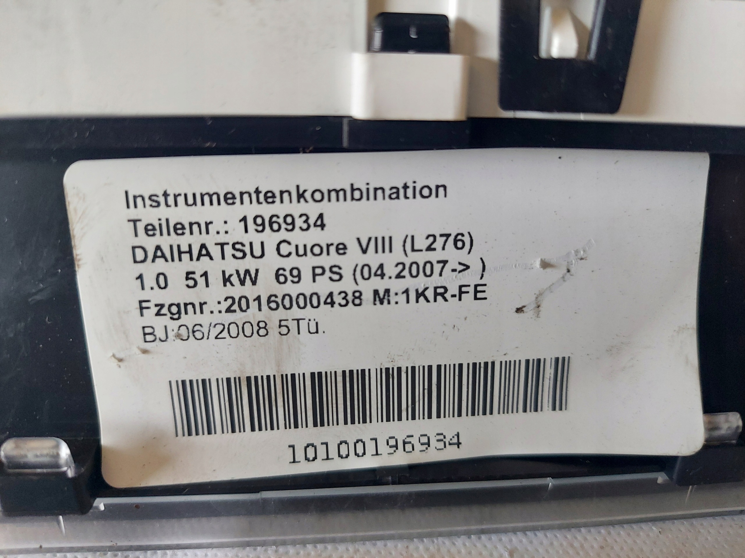dials clock DAIHATSU CUORE 1.0 B 83800-B2V30