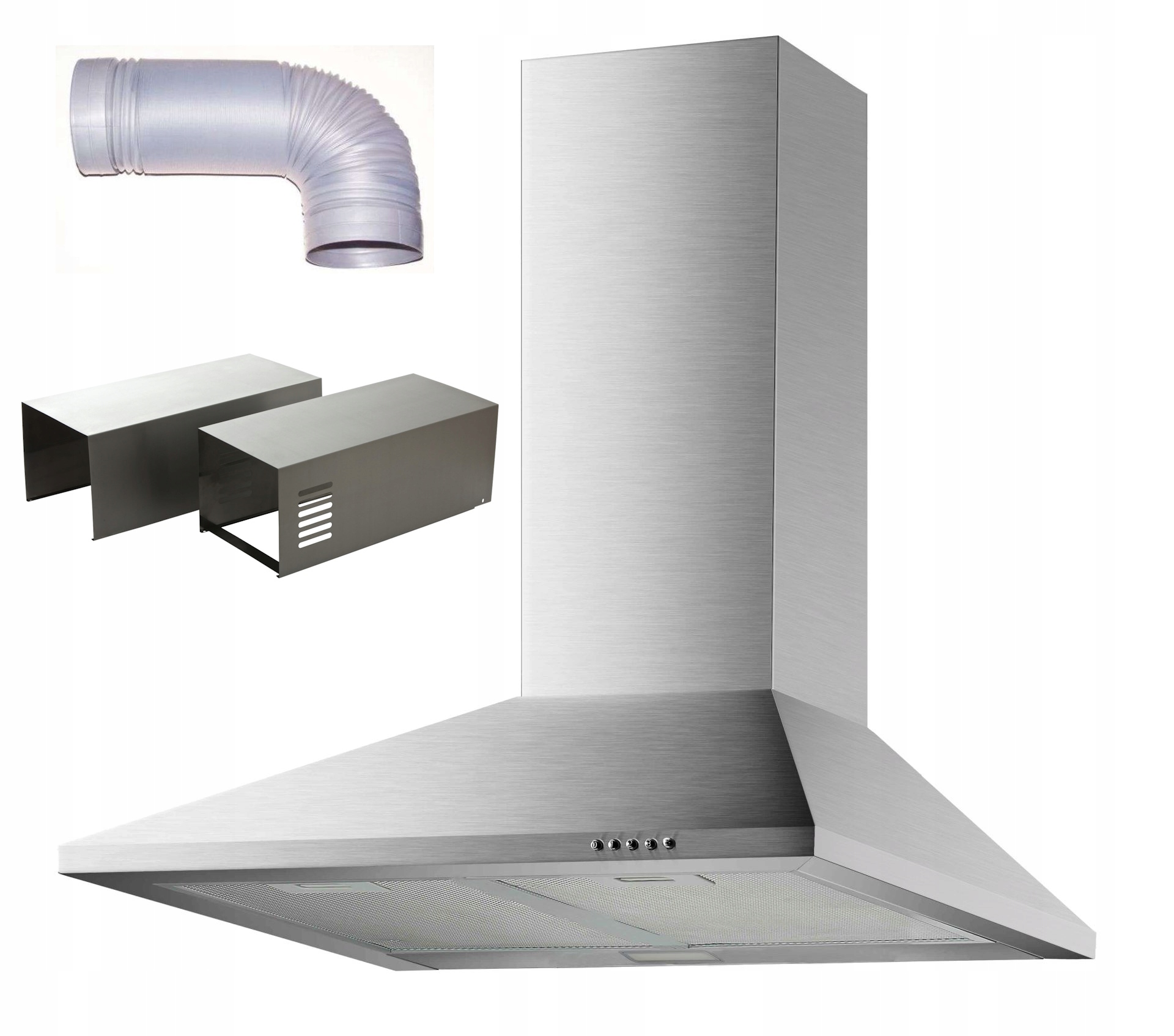 Okap kuchenny kominowy Arset Orkan 60cm pochłaniacz rura zawór zwrotny