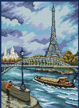 Křížková výšivka počítaná sada (kanva, mulina)