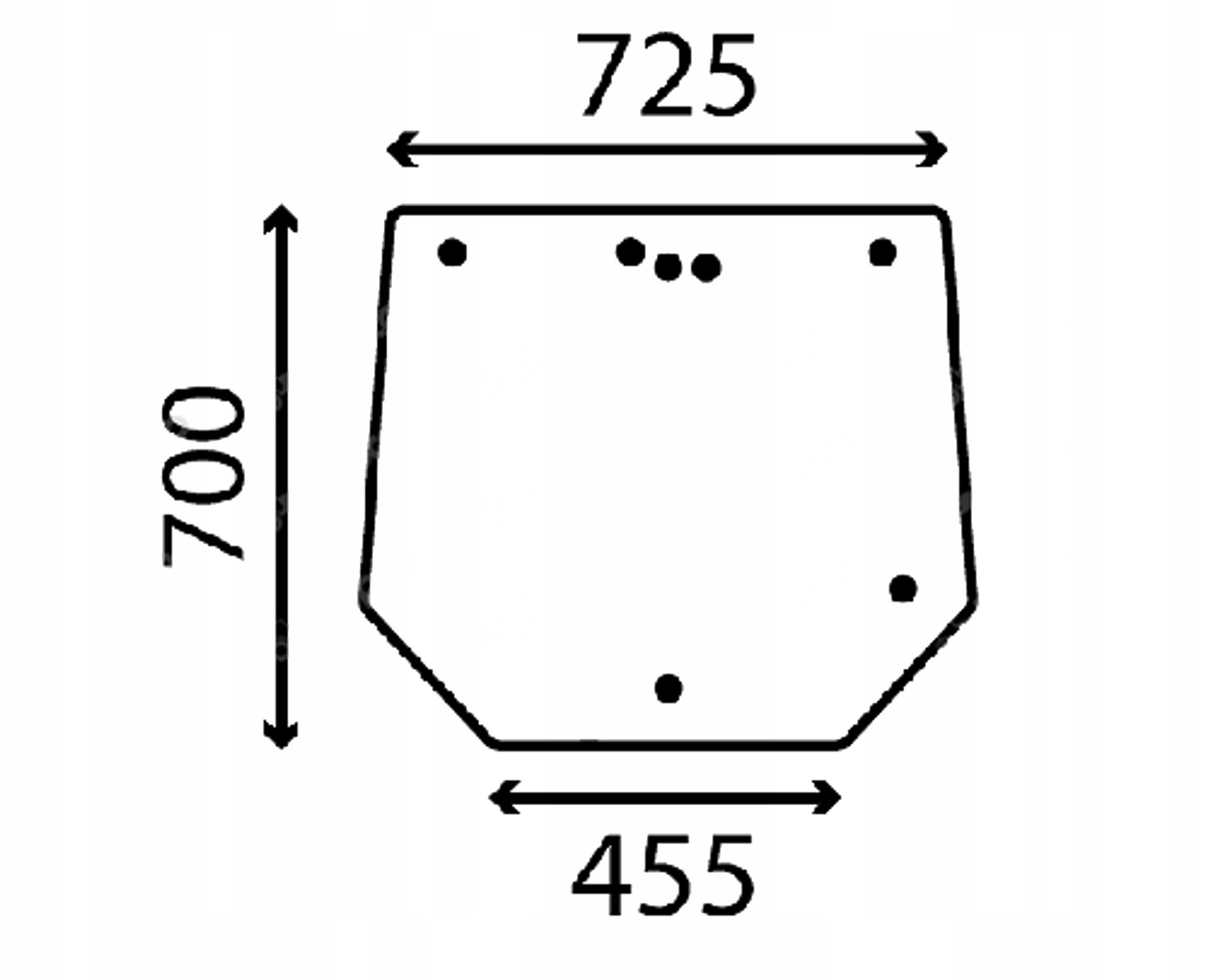 čelní sklo pro traktoru Claas Nexos zadní 0011389450