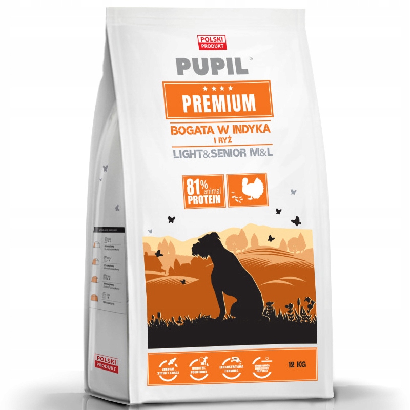 Pupil Light Senior Medium Large Indyk 12kg