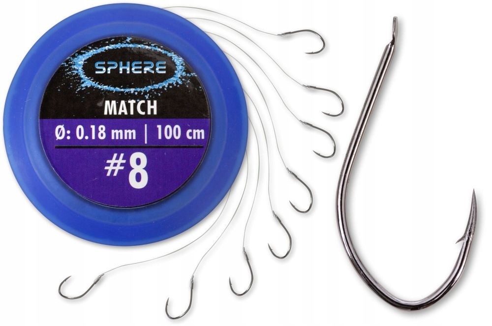 

Browning Sphere Match Haczyki z przyponem 8szt #10