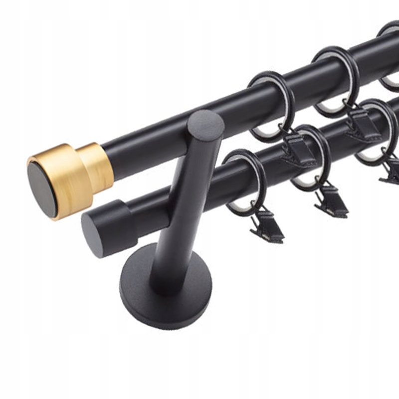 

Karnisz kompletny do domu 220 cm 19+19 mm Czarny