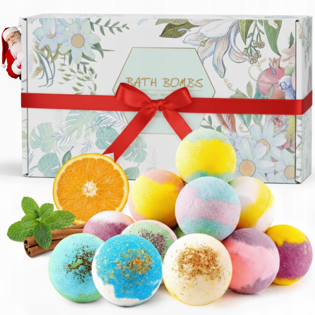 Dárek pro ženu k Vánocům koupelové bomby lázeňský set do vany 14 kusů