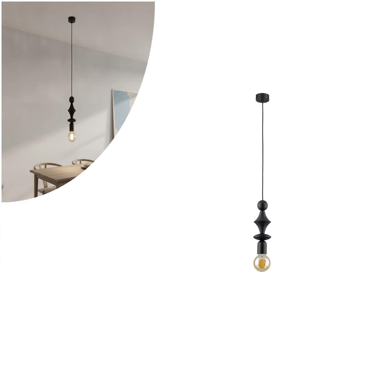 Závesná lampa Tower čierna 10871 Tk Lighting
