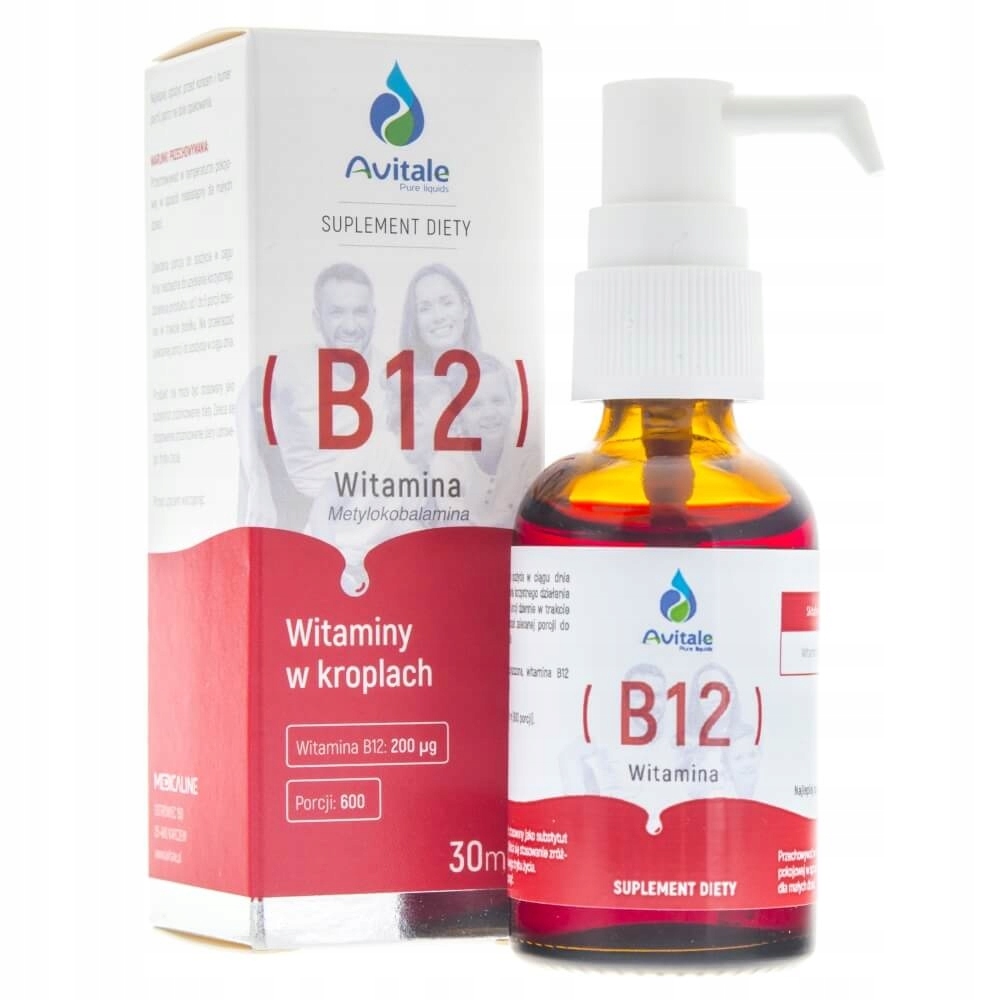 

Avitale B12 Metylokobalamina W Płynie Krople 200ug