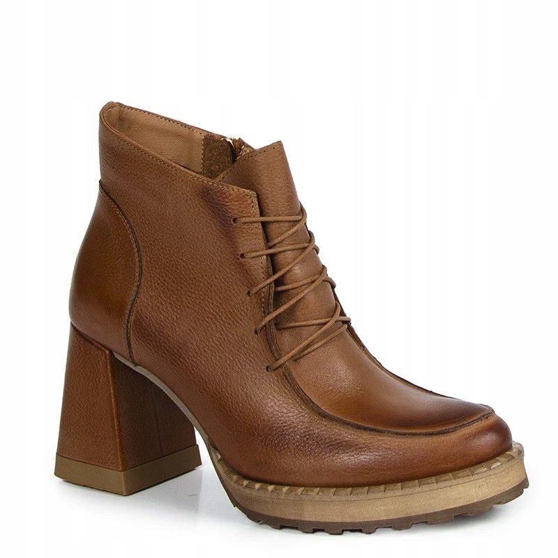 Exquisite 1537 Kotníkové Boty Kůže Lico Hnědé 37