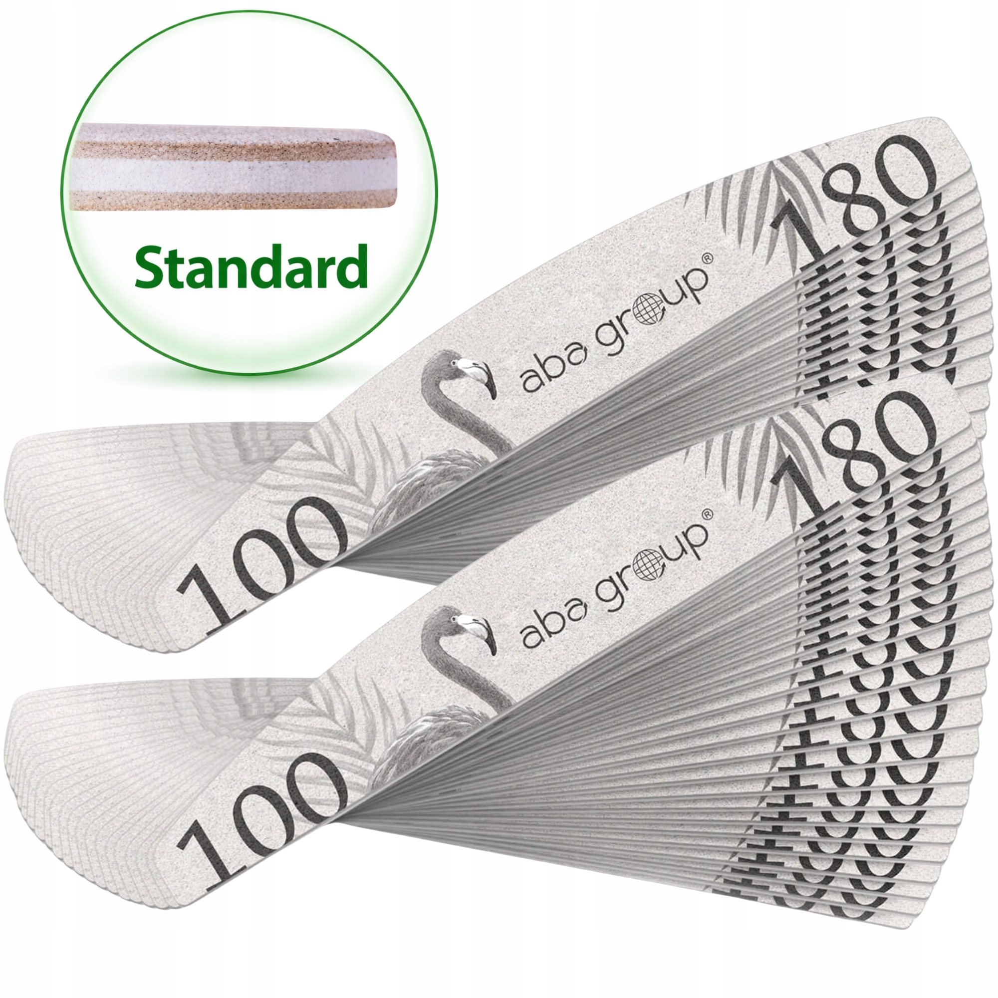 2 x Pilník Aba Group Standard Půlměsíc Loďka 100/180 Bezpečné pilování