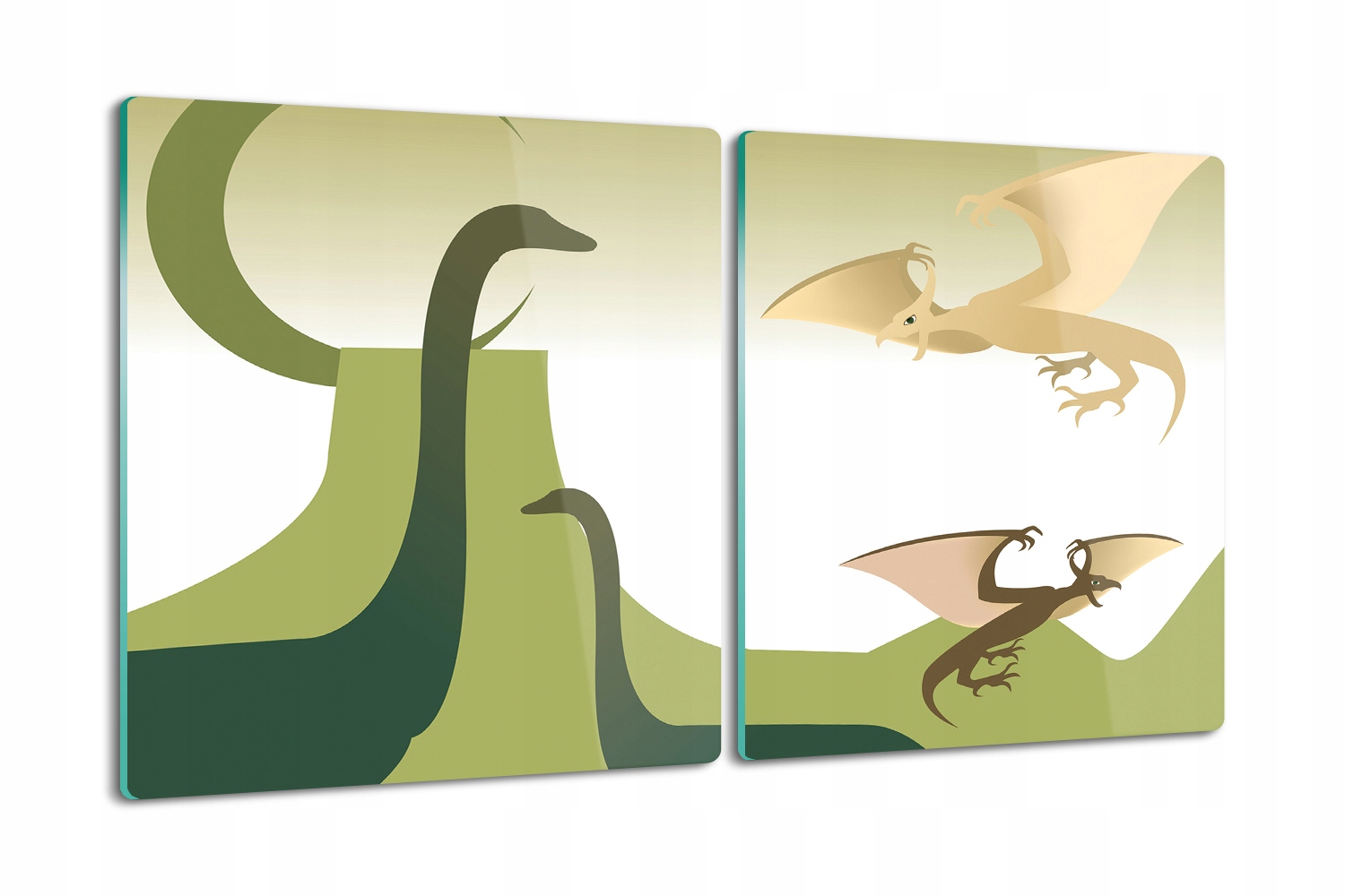 Prkénko na krájení Premium z tvrzeného skla 2x40x52 Dinosauři grafika
