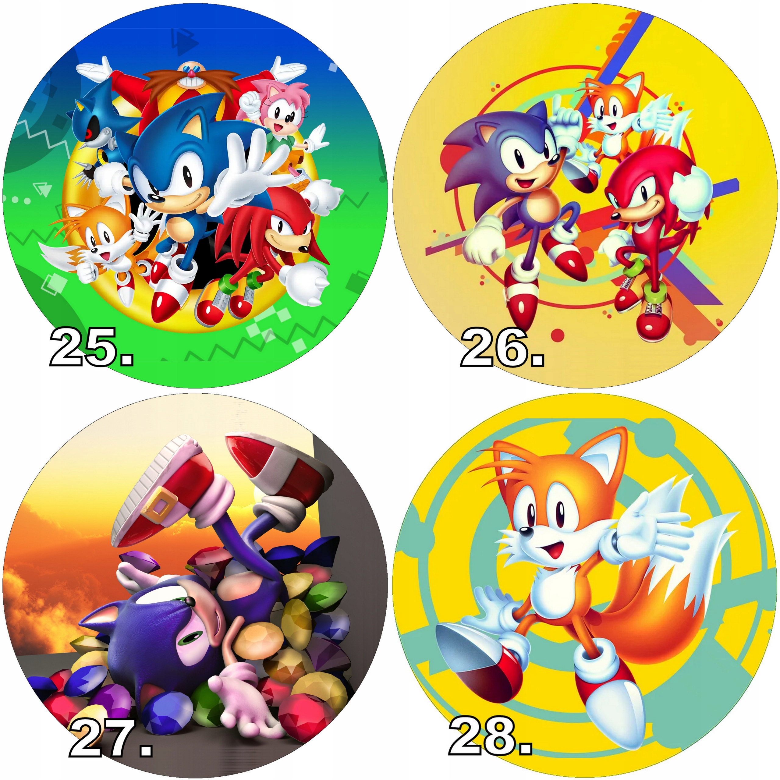 OPŁATEK JADALNY NA TORT SONIC 26 CM + GRATIS Bohater / Bajka Sonic the Hedgehog