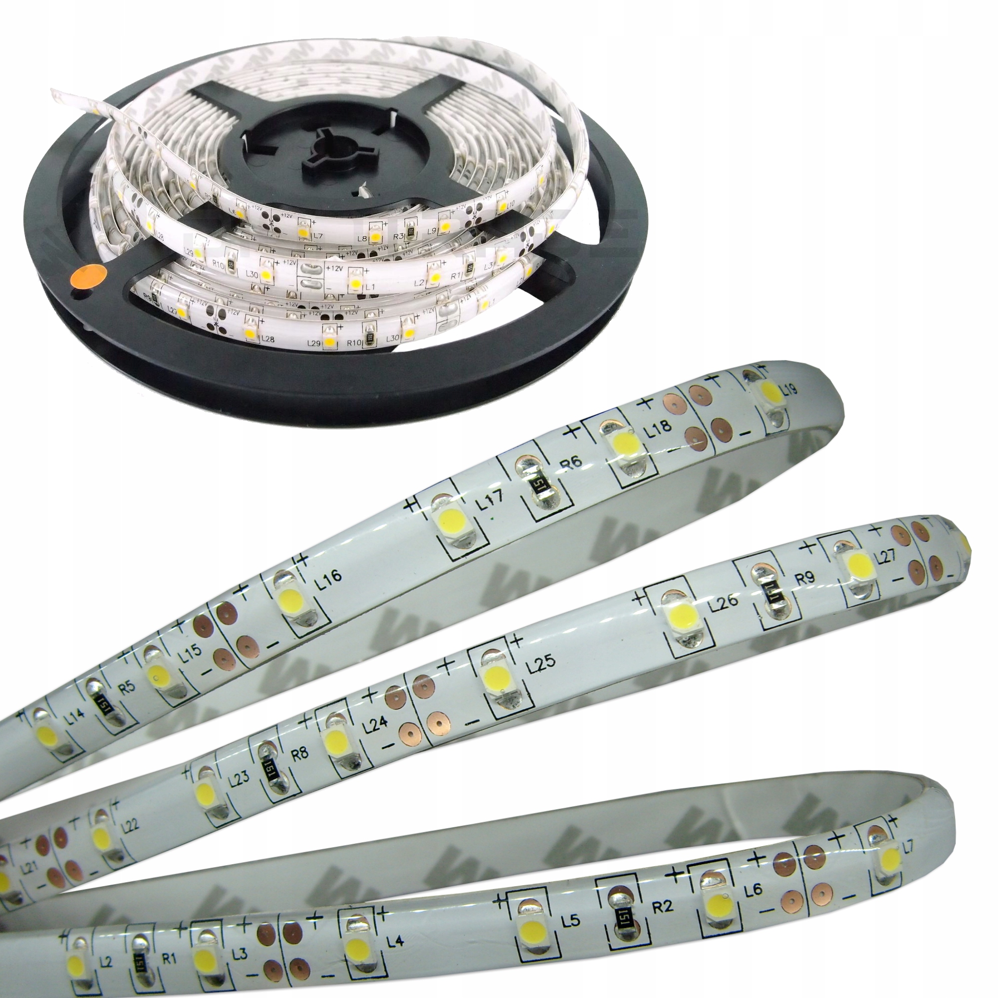 Led pásek 25m neutrální barva 5050SMD 12V 5,6W diodová šňůra IP65 Rebel
