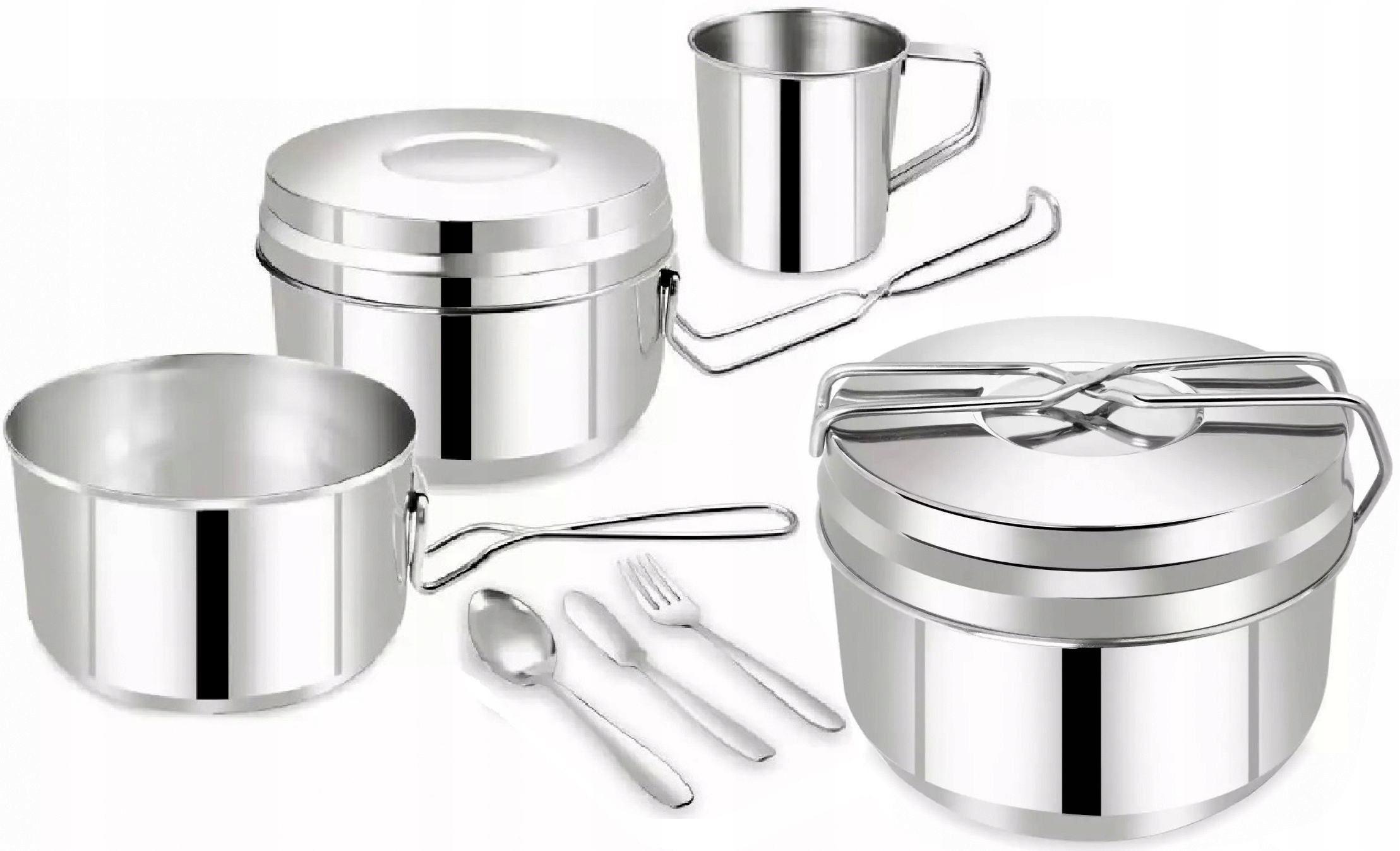MENAŻKA TURYSTYCZNA Garnek Rondel Kubek Sztućce 7e Kod producenta KH-1374