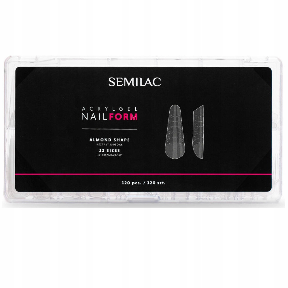 SEMILAC AcrylGel Nail Form Formy 120 sztuk ALMOND