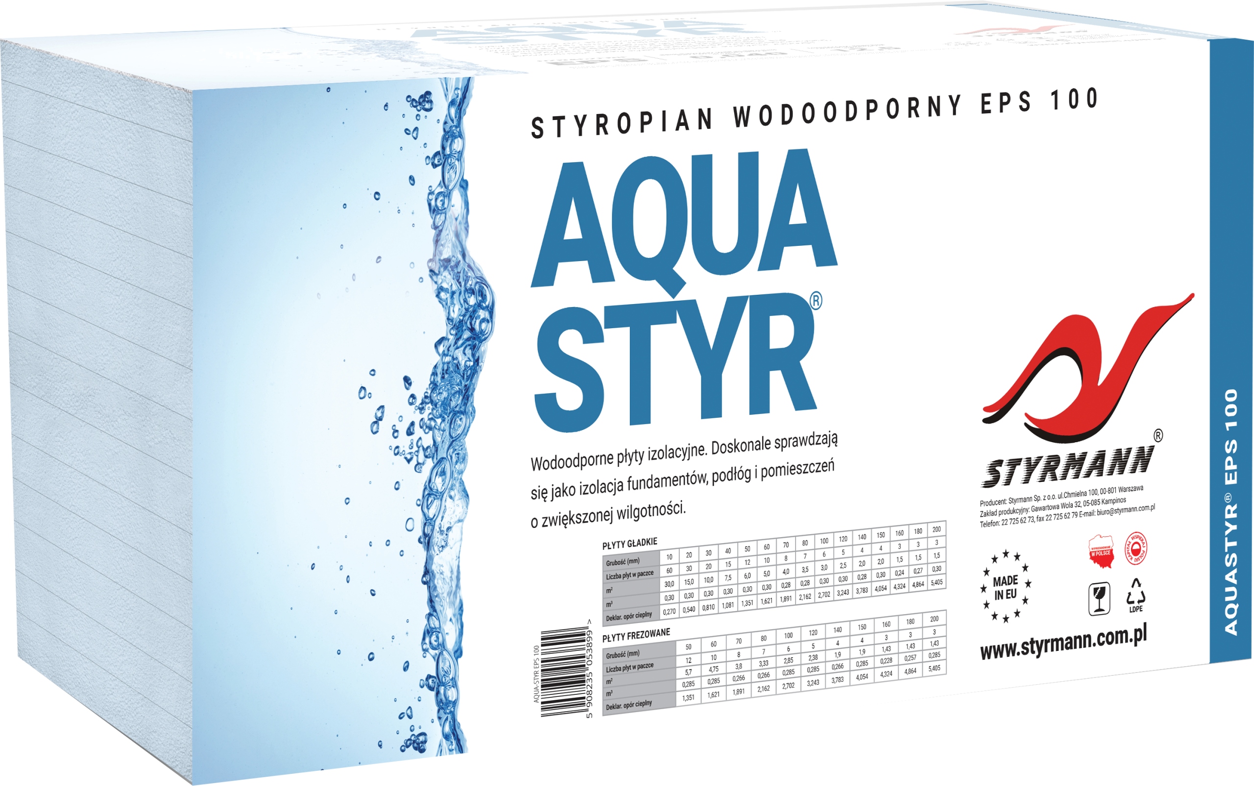 

styropian Fundament Wodoodporny EPS100 10CM Paczka