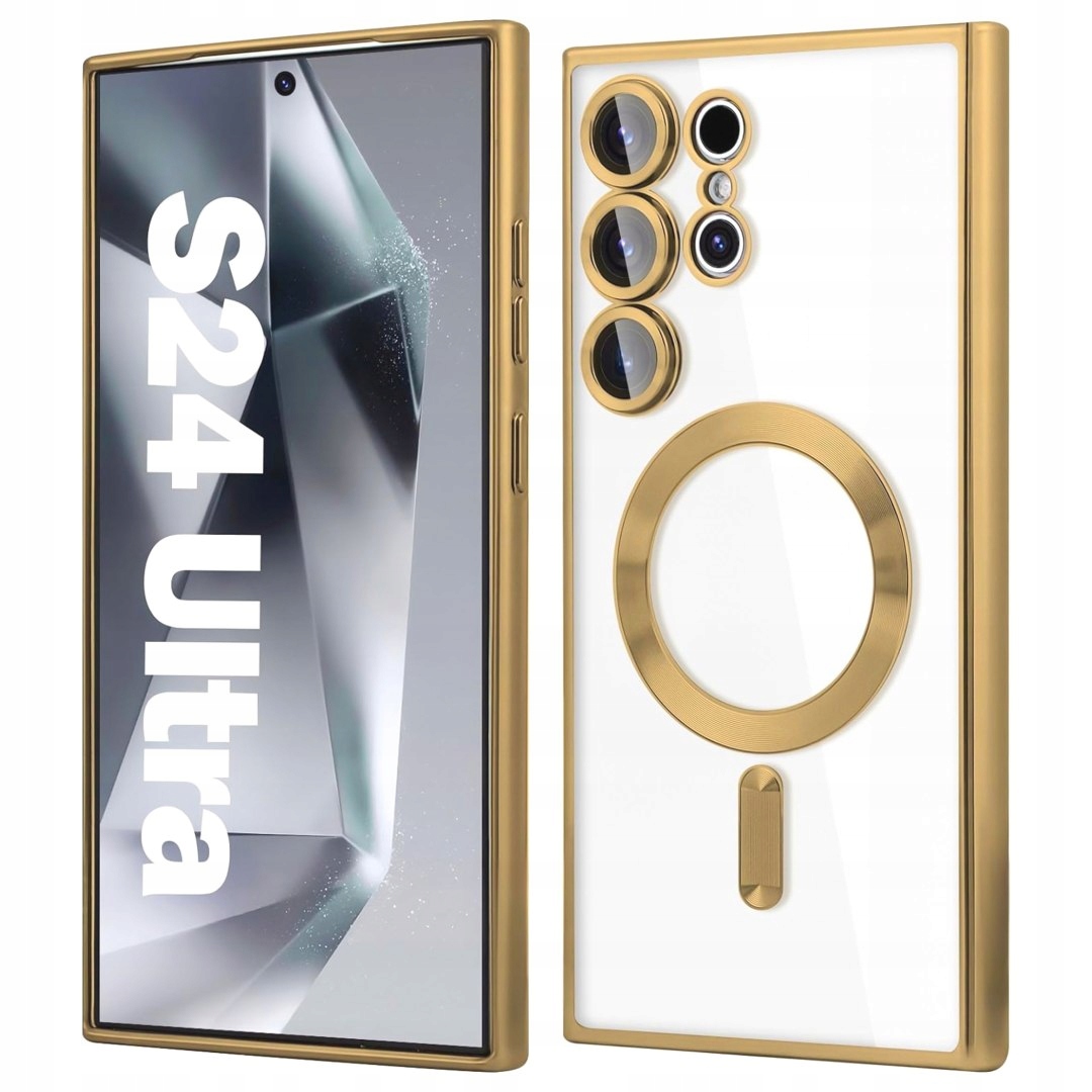 Etui do Samsung Galaxy S24 Ultra Mag Safe Glamour Case Ring obudowa ochrona