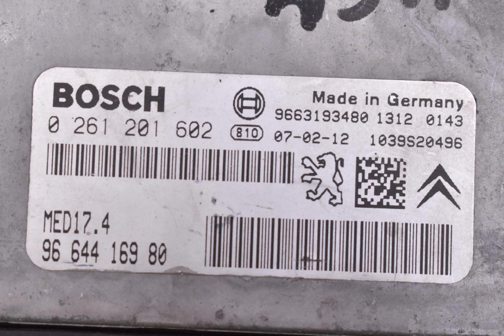 control unit computer of the engine 9664416980 PEUGEOT 207 1.6 THP 150 KM 06-09