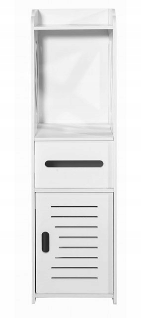 Szafka łazienkowa słupek 80cm BIAŁA POJEMNA NOWOCZESNY STYL łazienki domu Kolor frontów biały