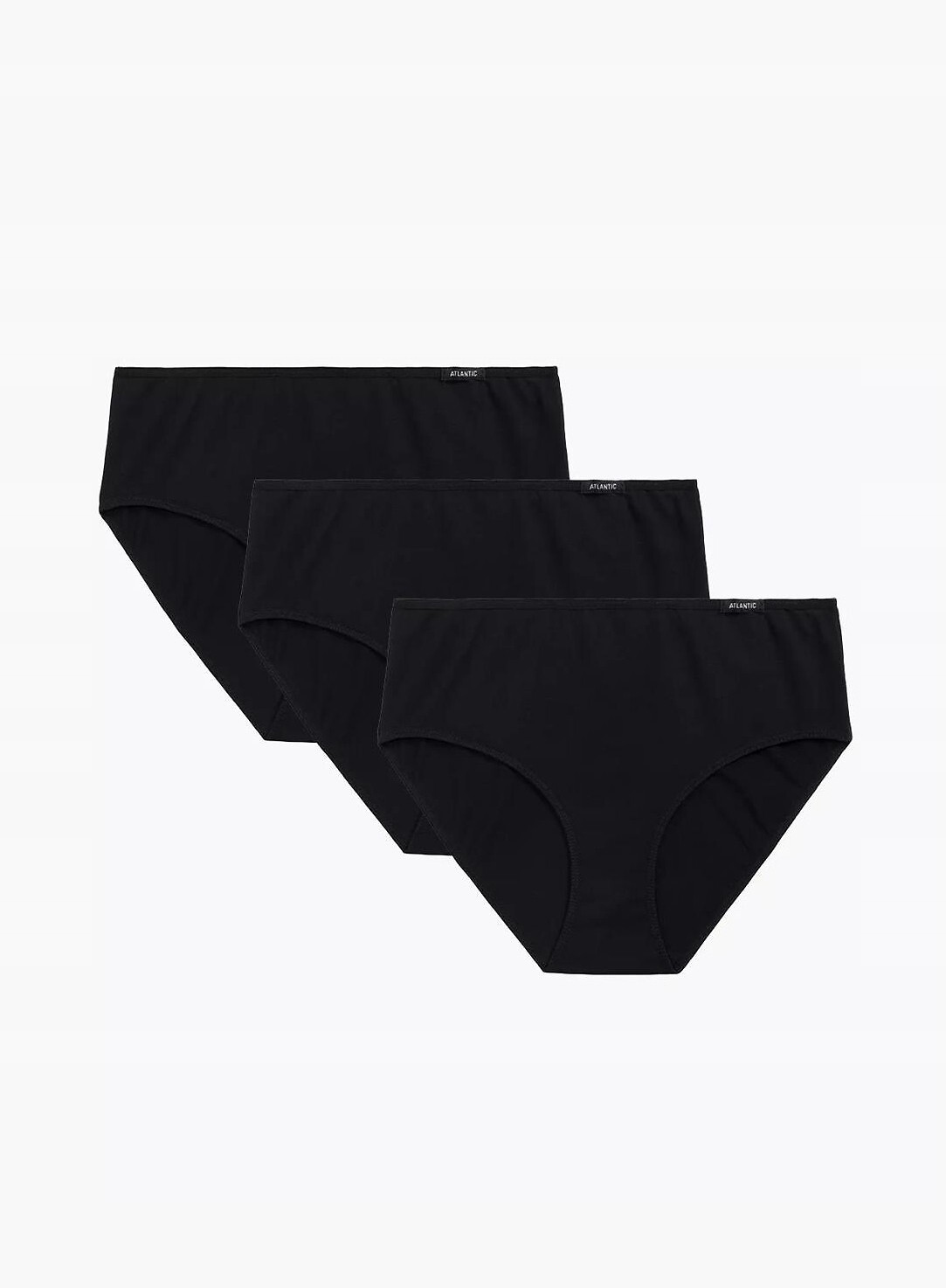 Atlantic Figi damskie bawełniane classic 3BLP 579 3-pak czarne