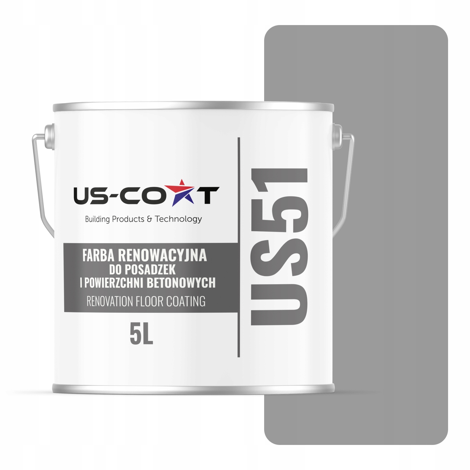 Farba Na Renováciu Podláh Betón Garáž Sivá Signálna RAL7004 Mat 5 L