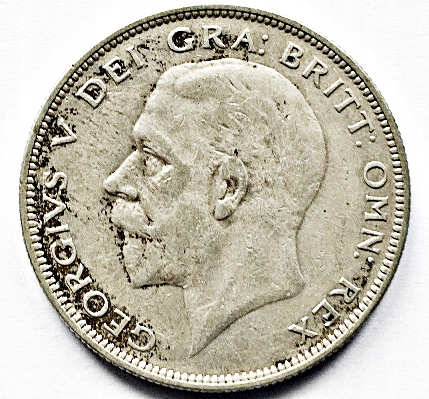 WIELKA BRYTANIA 1/2 KORONY 1936 / srebro