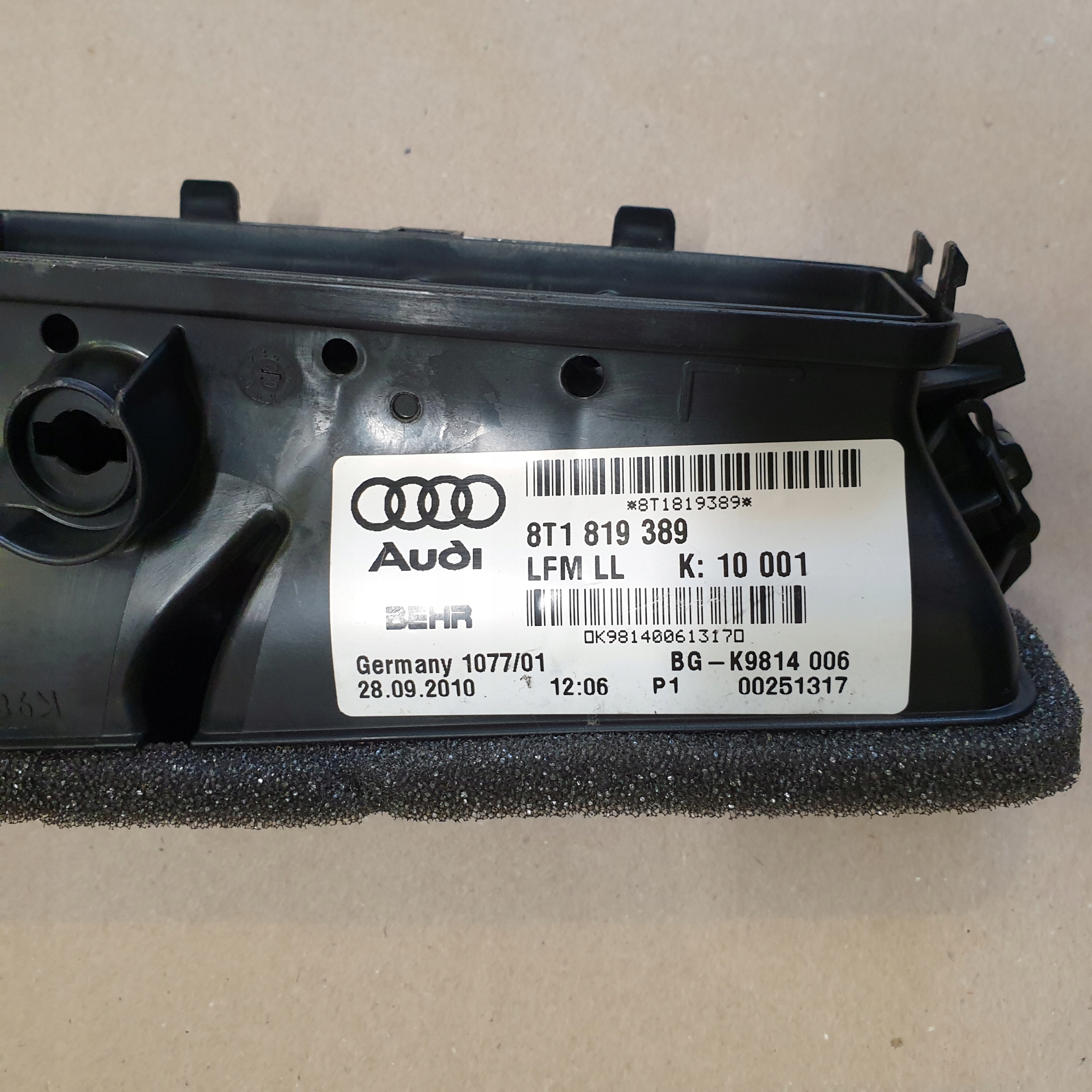 drain wiring TUNEL air AUDI A4 B8 8K A5 8T EU