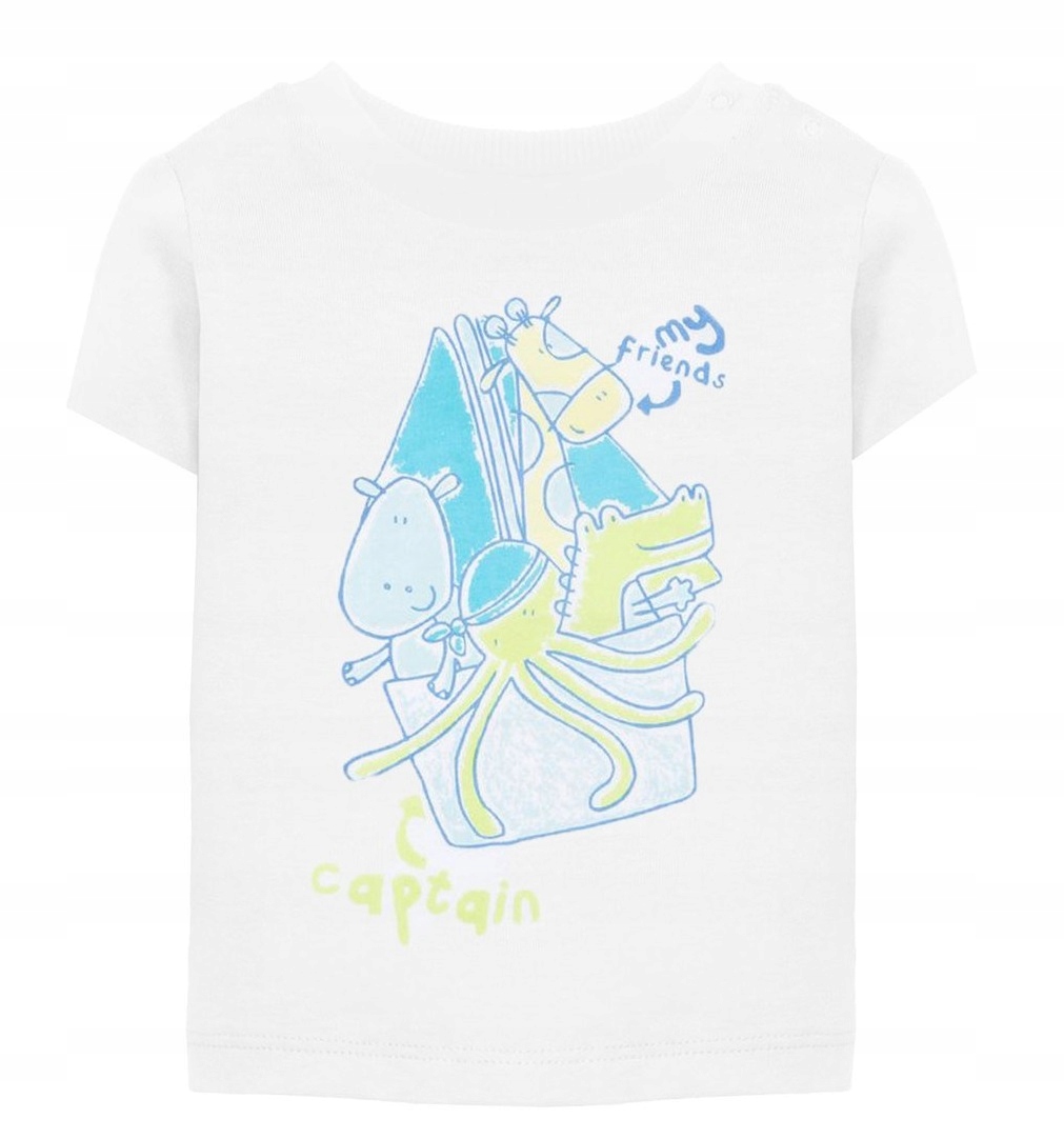 

Koszulka Chłopięca T-shirt Statek Zwierzątka 74