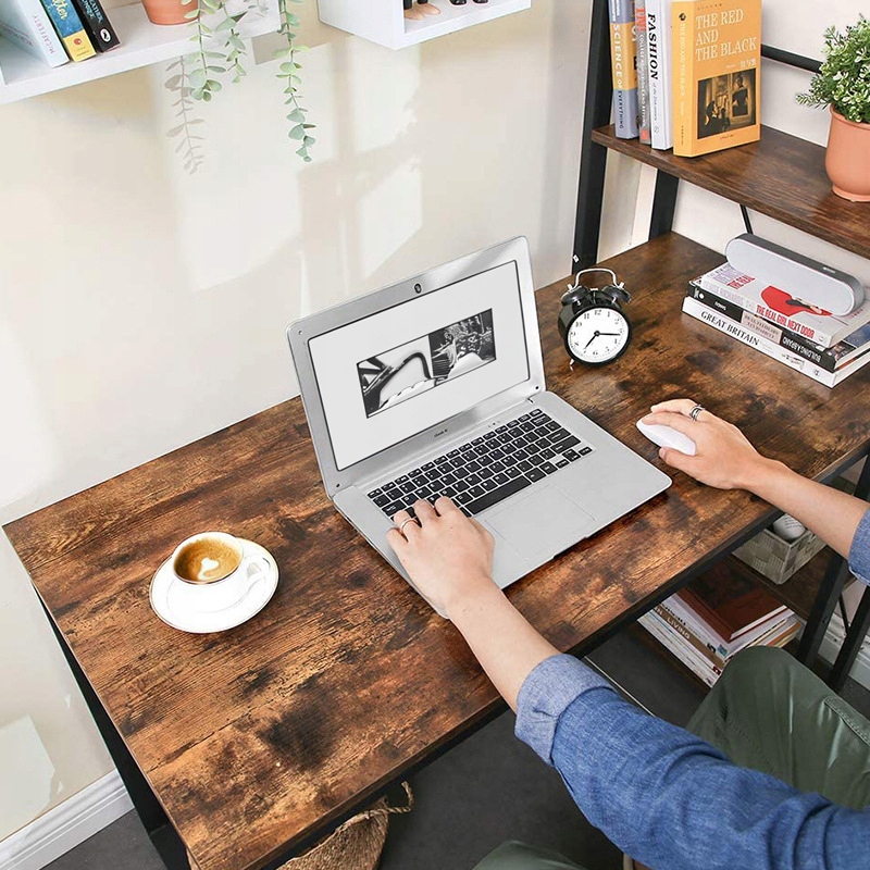 INDUSTRIALNE BIURKO METALOWE Z PÓŁKAMI REGAŁEM LOFTOWE RUSTYKALNE VINTAGE Szerokość mebla 120 cm