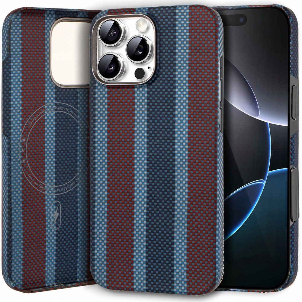 Pouzdro pro iPhone 16 Pro Max, Aramid Fiber Slim, pro MagSafe, tenké, lehké