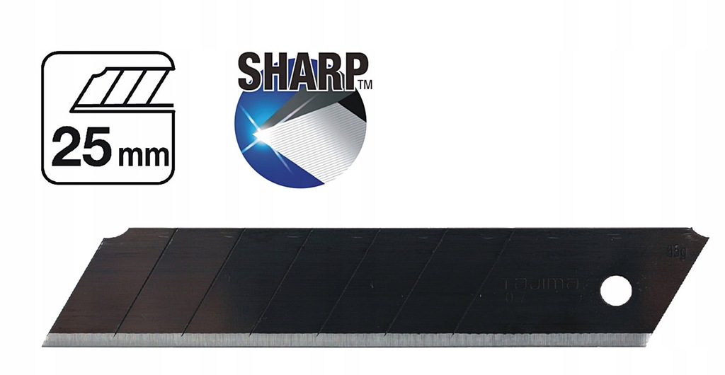 Ostrza łamane 25mm Razar Black CB65RBC Tajima