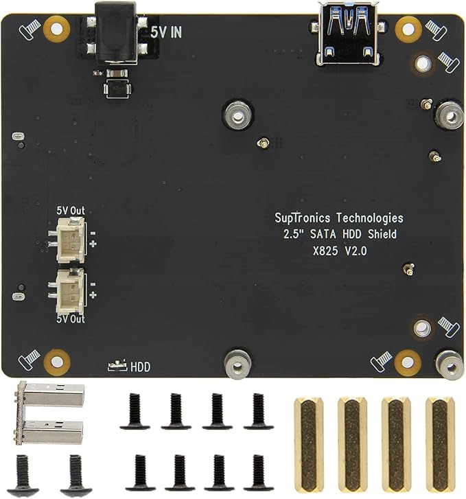 Adapter Sata Usb 3.1 do Raspberry Pi 4 Ssd Hdd 2,5” X825 V2.0 Geekworm