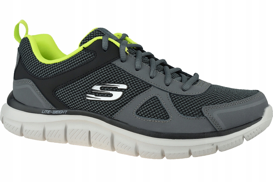Skechers Track-bucolo [45] Tréninkové boty pro muže, šedá tkanina