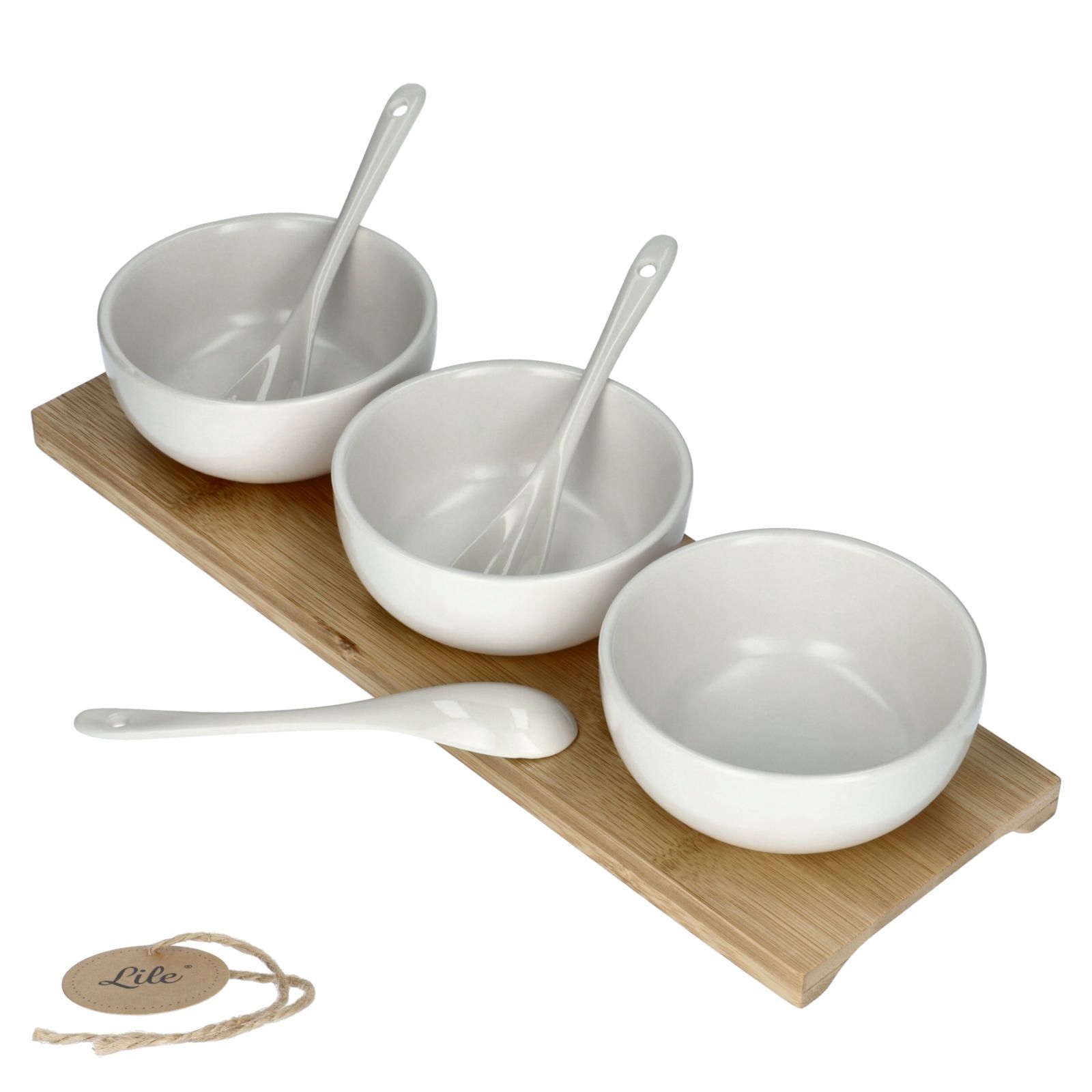 

Miseczki do dipów sosów dipówki zestaw 3 szt+deska