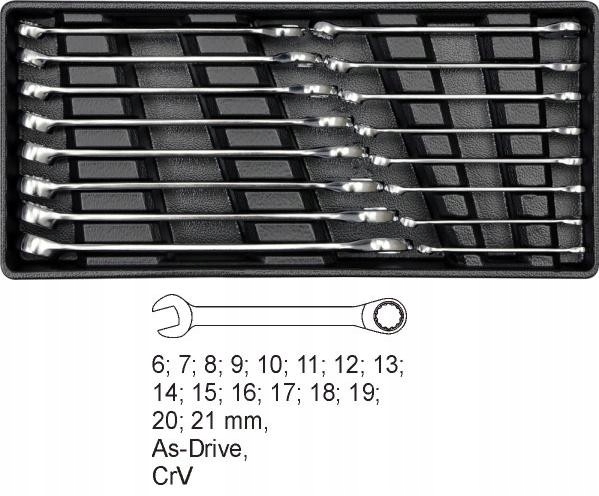 

Yato Wkładka Do Szuflady Klucze Płasko-oczkowe 16