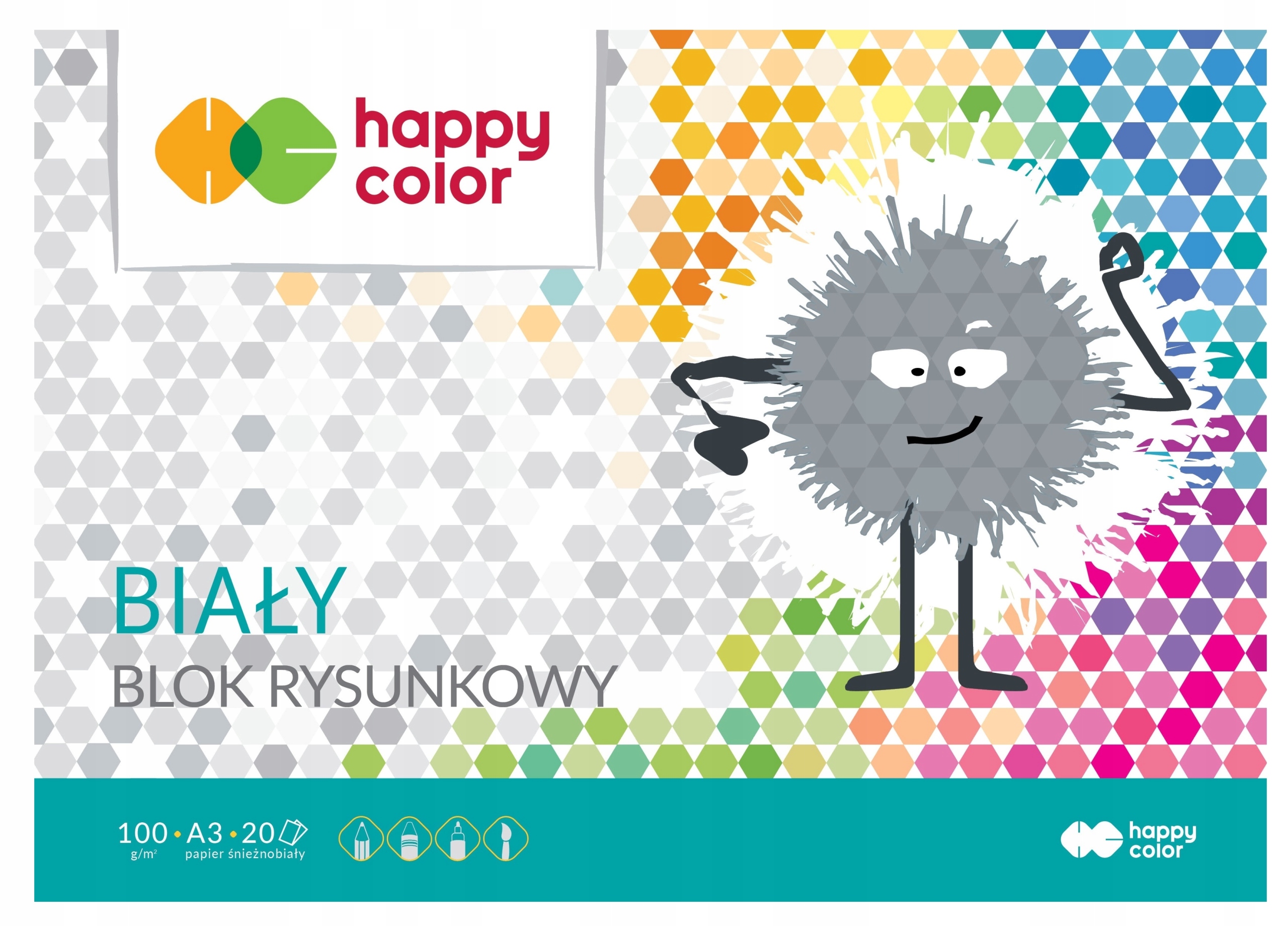 

Blok rysunkowy A3 biały premium Happy Color 100g