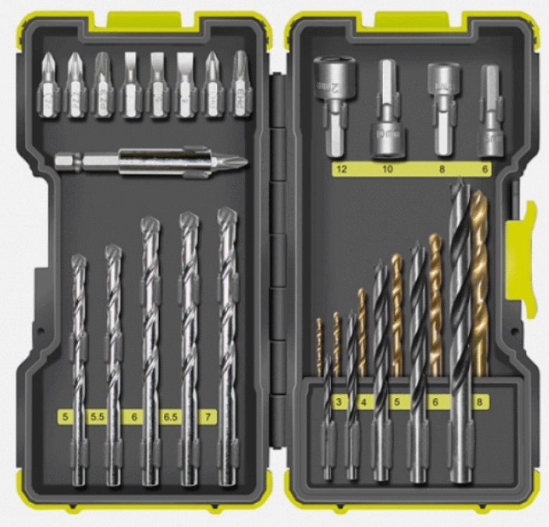 Ryobi RAK30MIX Zestaw wierteł i bitów 30szt. Seria WIERTARKO-WKRĘTARKA BEZPRZEWODOWA