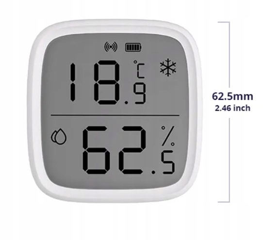 Sonoff Czujnik temperatury i wilgotności z wyświetlaczem LCD Zigbee eWeLink Zasilanie baterie