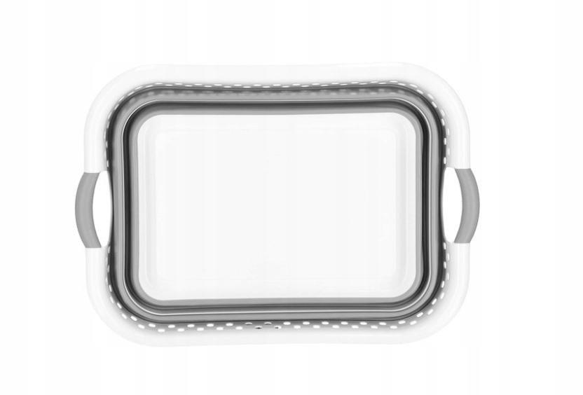 MISKA SKŁADANA SILIKONOWA DUŻA 36L KOSZ NA PRANIE SKŁADANY Kolor biały