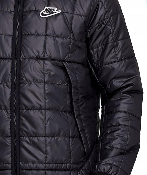 NIKE MĘSKI PŁASZCZ ZIMOWY CZARNY DV2932 010 R-M Kaptur z kapturem