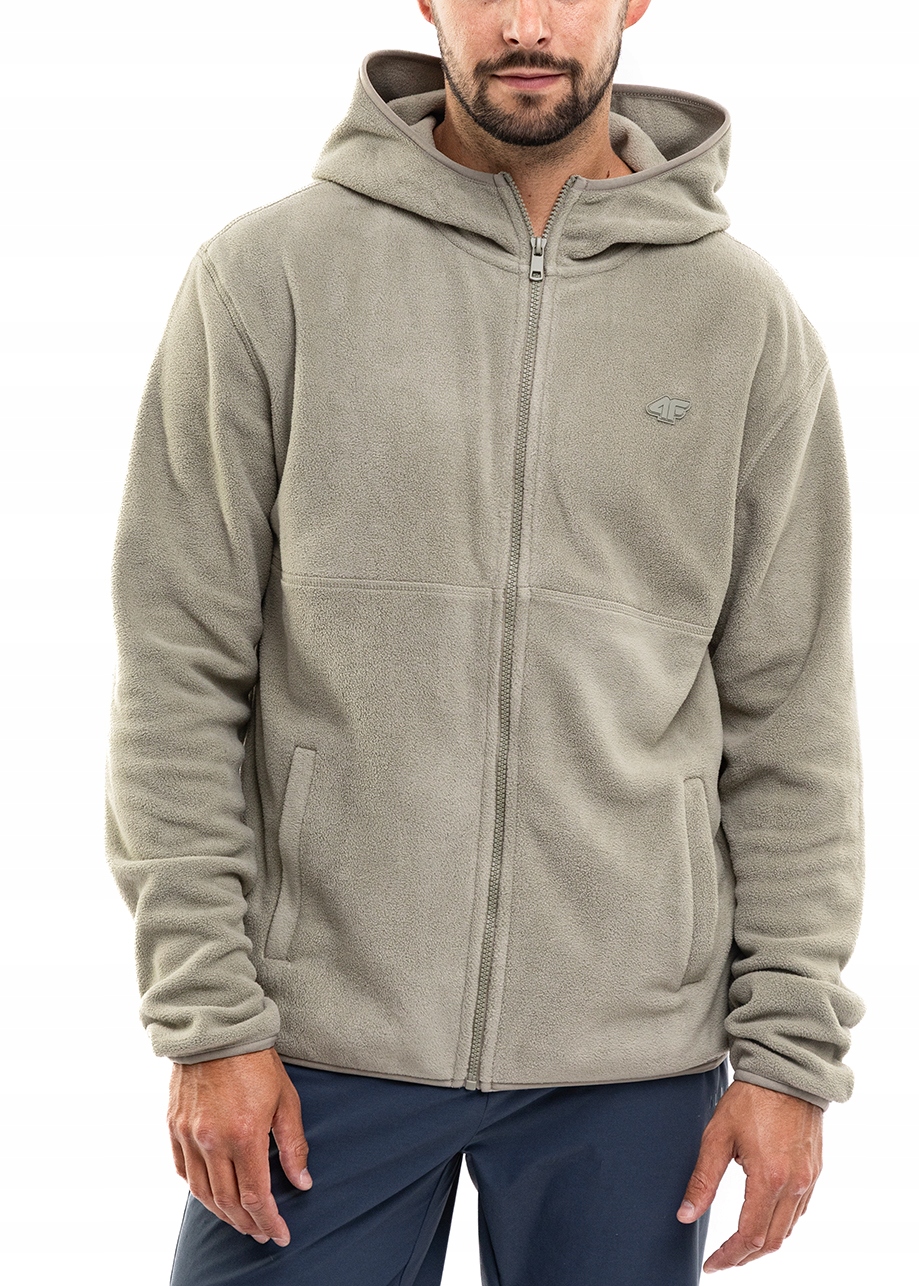 Pánská Mikina Fleecová S Kapucí a zipem 4F vel L