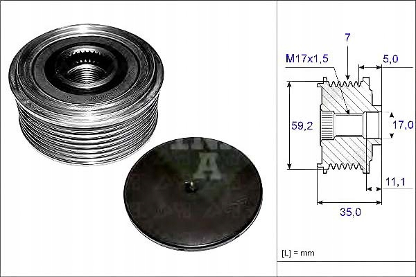 Spojka Alternátoru Ina CR3799 AP9053 OAP7070 F23