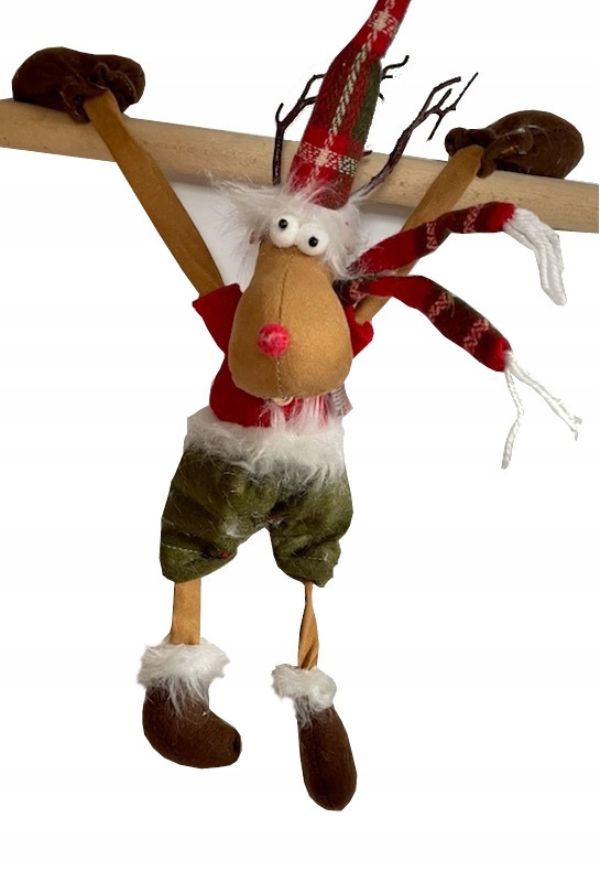 

Renifer wiszący na rękach Świąteczna dekoracja