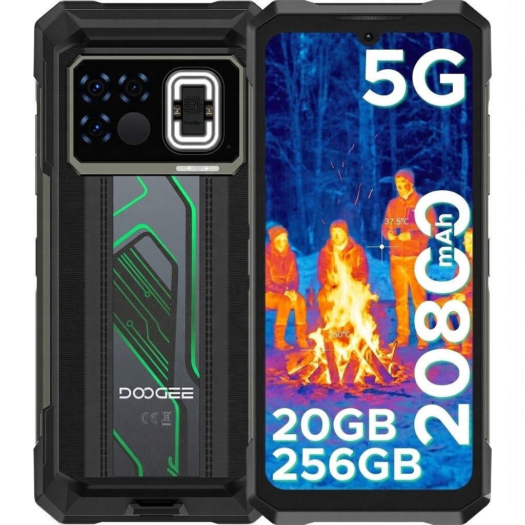 5G Smartphone DooGee Fire6 Max 6,72" Displej, 20 Gb Ram 256 Gb Úložiště, 50MP Fotoaparát, Baterie 20800 mAh, Nfc, WIFI6
