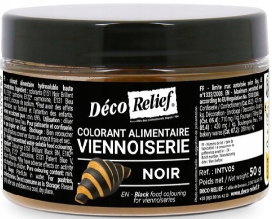 Barwnik czarny w proszku do ciast INTV05 50g