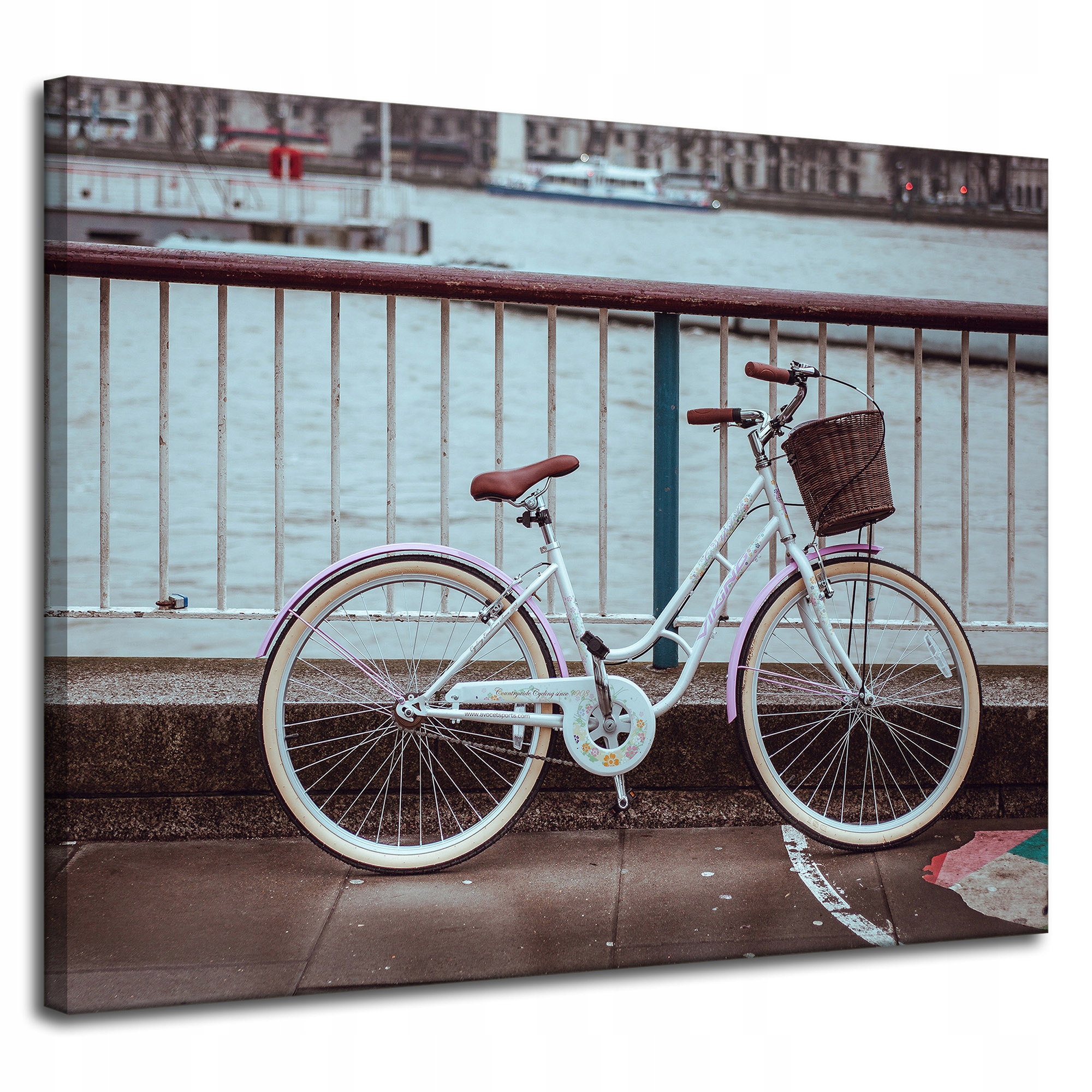 Obraz na plátně Vintage Kolo ve městě u Mostu 100x80