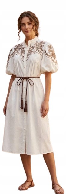Elegantní Bavlněné Šaty Retro/boho Styl- De Royal Premiumitalia