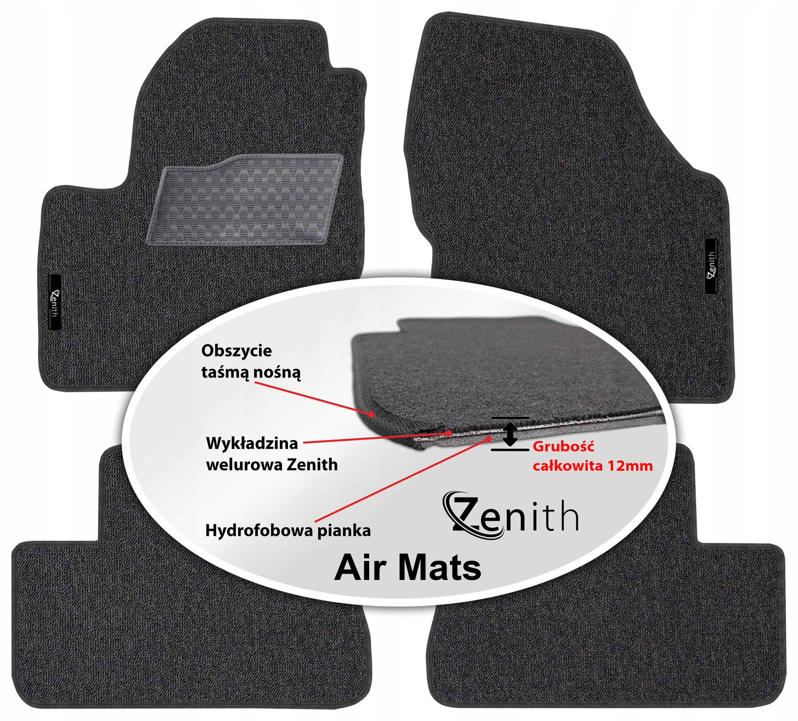 Freelander II 2007-2014 Velúrové koberčeky do auta Zenith Air Mats