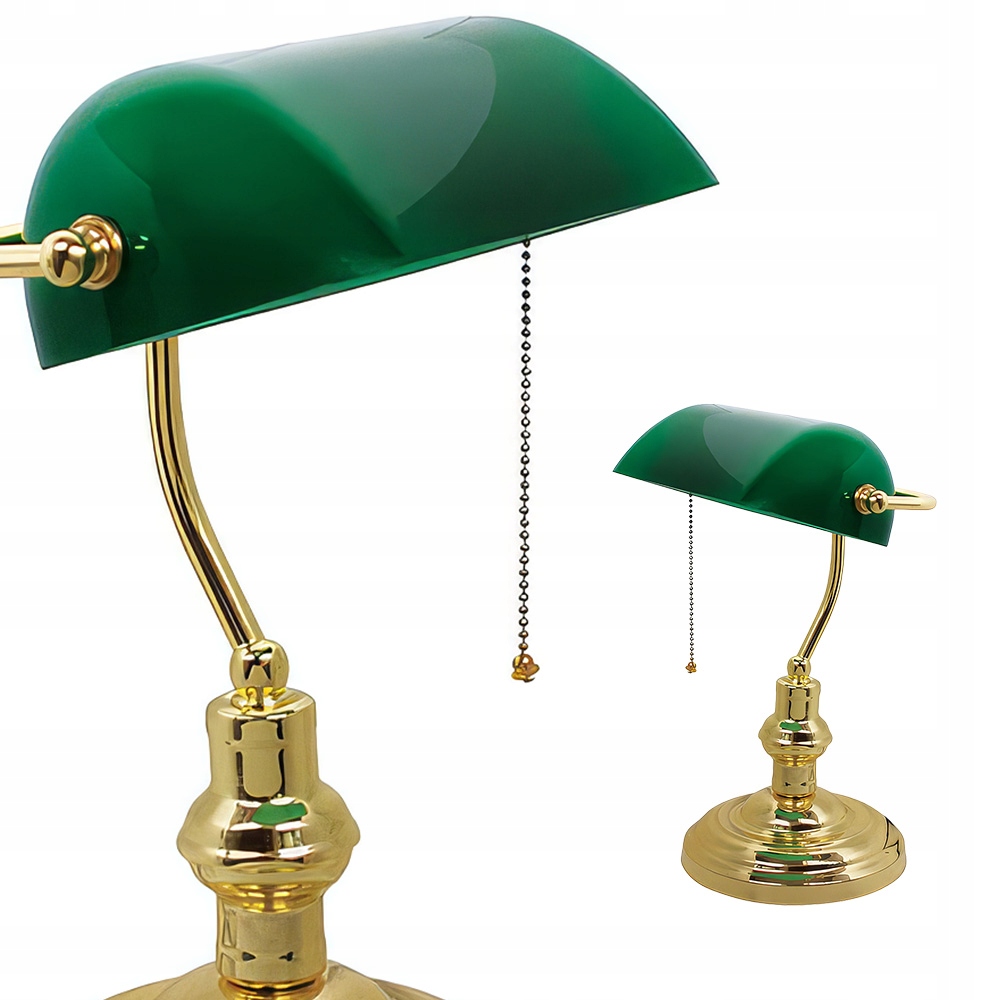 Horoz Stolová lampa Bankierska advokátska Simge E27 zelená Vintage Retro